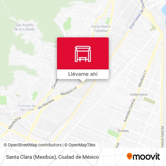 Mapa de Santa Clara (Mexibús)