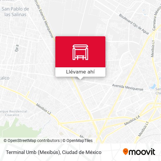 Mapa de Terminal Umb (Mexibús)