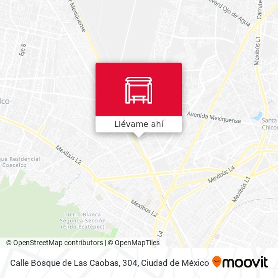 Cómo llegar a Calle Bosque de Las Caobas, 304 en Tultitlán en Autobús?