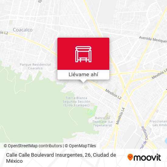 Mapa de Calle Calle Boulevard Insurgentes, 26