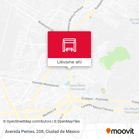 Mapa de Avenida Pemex, 208