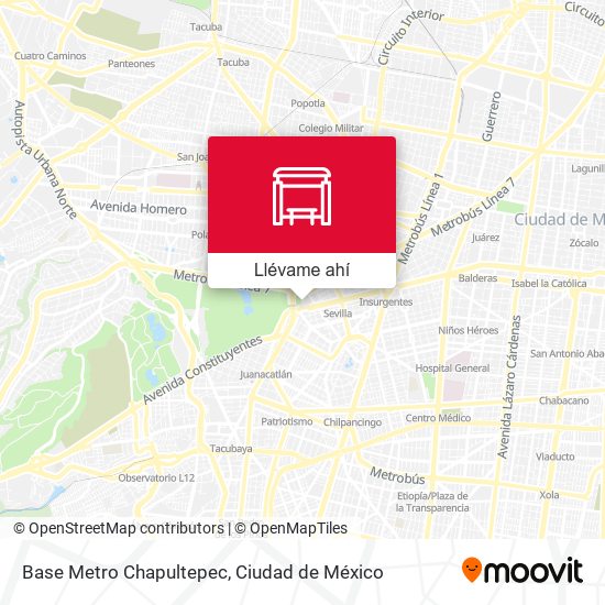 Mapa de Base Metro Chapultepec