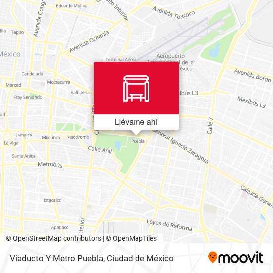 Mapa de Viaducto Y Metro Puebla
