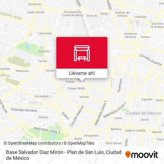 Mapa de Base Salvador Díaz Mirón - Plan de San Luis