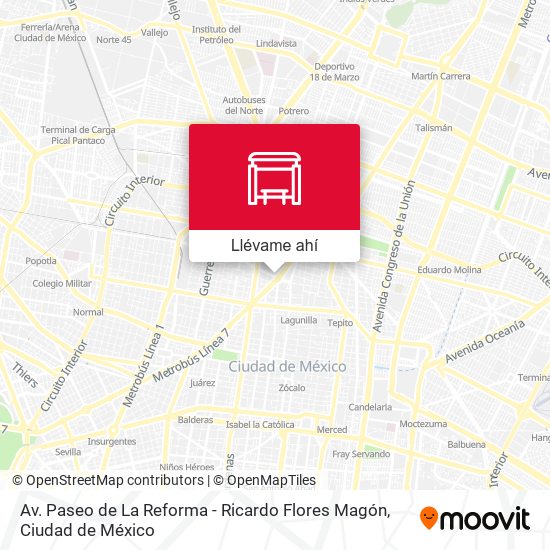 Mapa de Av. Paseo de La Reforma - Ricardo Flores Magón