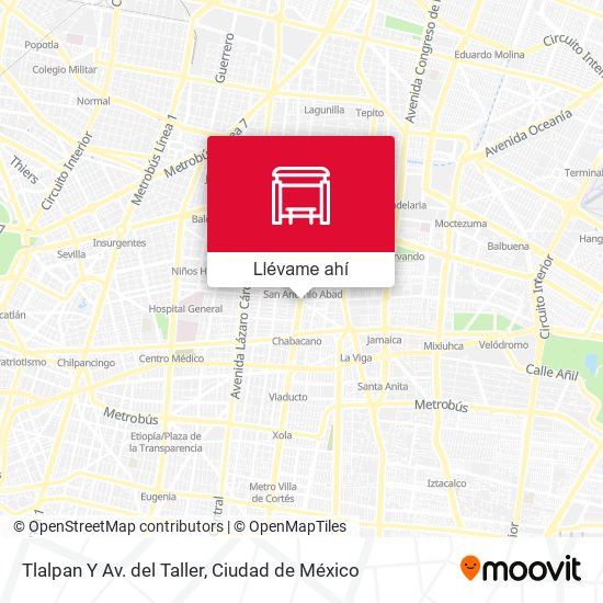 Mapa de Tlalpan Y Av. del Taller