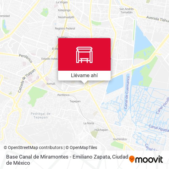 Mapa de Base Canal de Miramontes - Emiliano Zapata