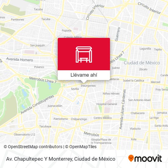 Mapa de Av. Chapultepec Y Monterrey