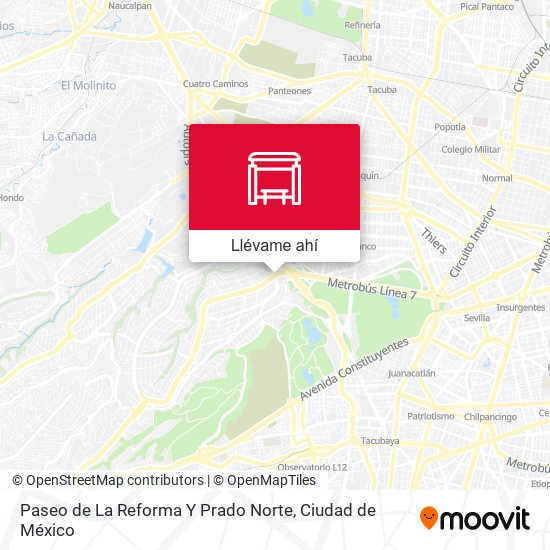 Mapa de Paseo de La Reforma Y Prado Norte