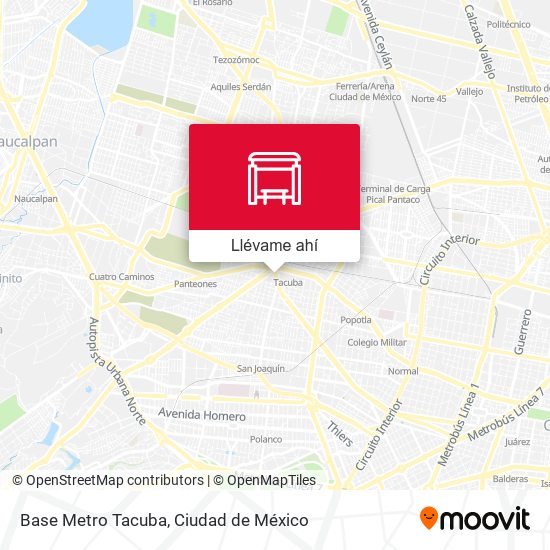 Mapa de Base Metro Tacuba