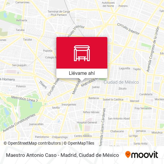 Mapa de Maestro Antonio Caso - Madrid