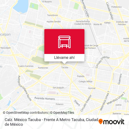 Mapa de Calz. México Tacuba - Frente A Metro Tacuba