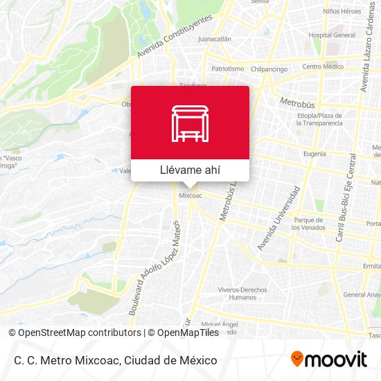 Mapa de C. C. Metro Mixcoac