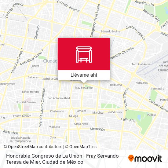 Mapa de Honorable Congreso de La Unión - Fray Servando Teresa de Mier