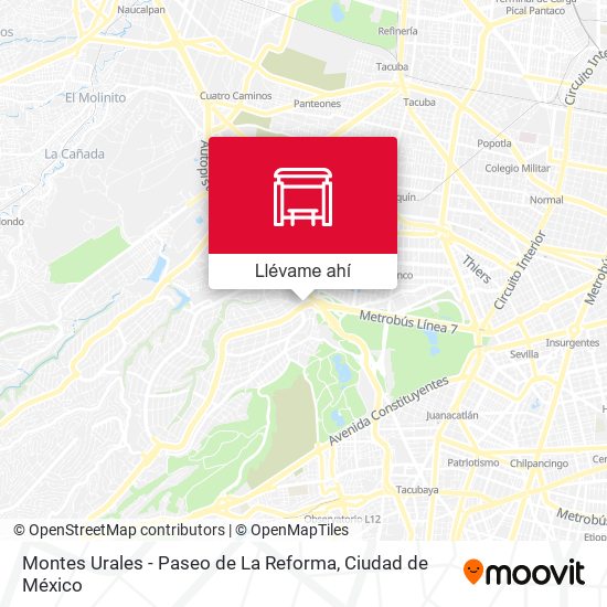 Mapa de Montes Urales - Paseo de La Reforma