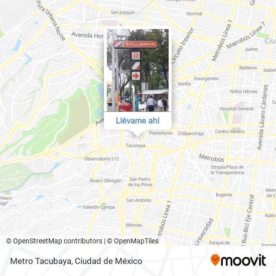 Mapa de Metro Tacubaya