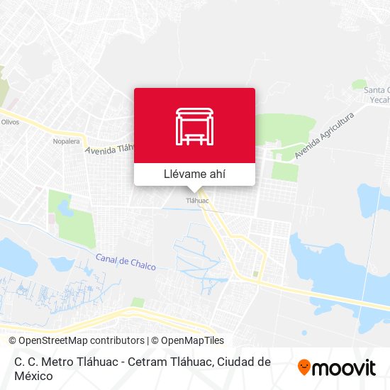 Mapa de C. C. Metro Tláhuac - Cetram Tláhuac