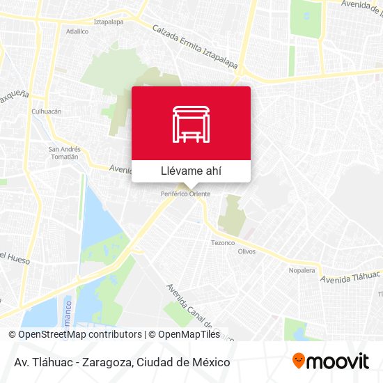 Mapa de Av. Tláhuac - Zaragoza