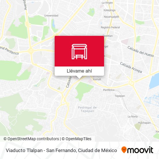 Mapa de Viaducto Tlalpan - San Fernando