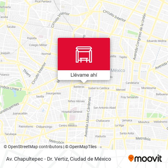 Mapa de Av. Chapultepec - Dr. Vertiz