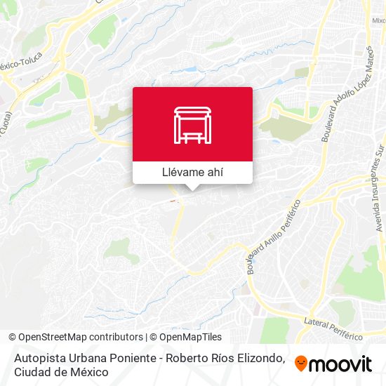 Mapa de Autopista Urbana Poniente - Roberto Ríos Elizondo