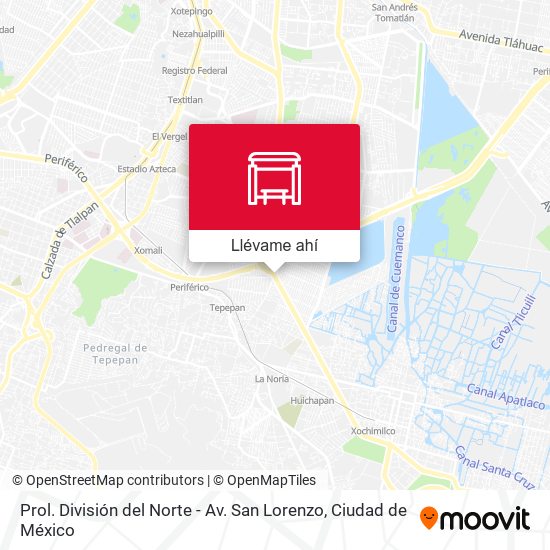 Mapa de Prol. División del Norte - Av. San Lorenzo