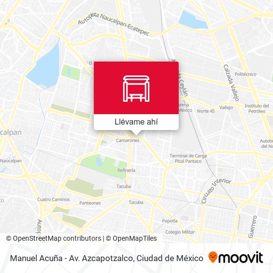 Mapa de Manuel Acuña - Av. Azcapotzalco