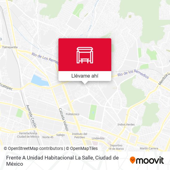 Mapa de Frente A Unidad Habitacional La Salle