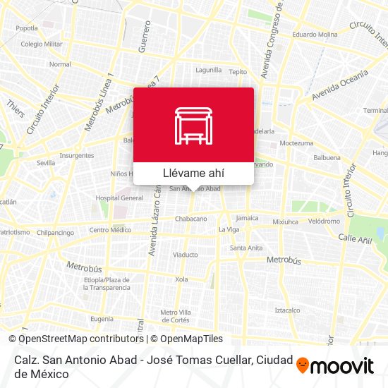 Mapa de Calz. San Antonio Abad - José Tomas Cuellar