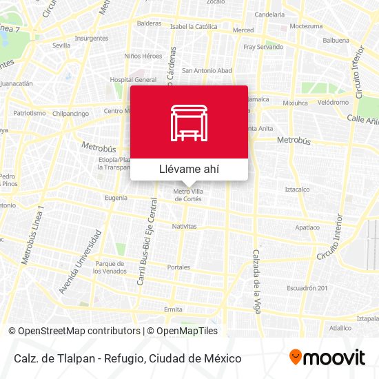 Mapa de Calz. de Tlalpan - Refugio