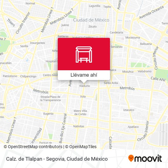 Mapa de Calz. de Tlalpan - Segovia