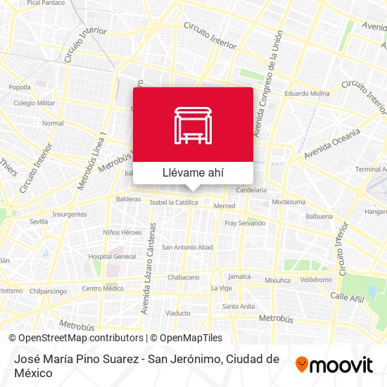 Mapa de José María Pino Suarez - San Jerónimo