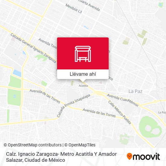 Mapa de Calz. Ignacio Zaragoza- Metro Acatitla Y Amador Salazar