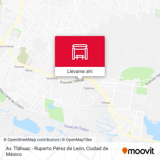 Mapa de Av. Tláhuac - Ruperto Pérez de León