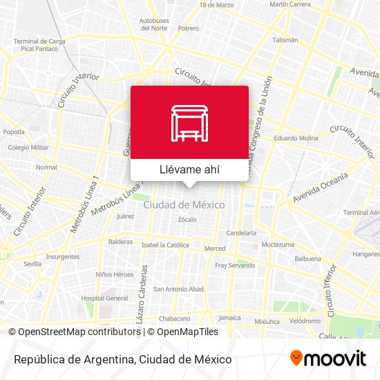 Mapa de República de Argentina