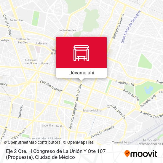 Mapa de Eje 2 Ote. H Congreso de La Unión Y Ote 107 (Propuesta)