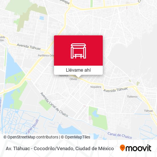 Mapa de Av. Tláhuac - Cocodrilo/Venado