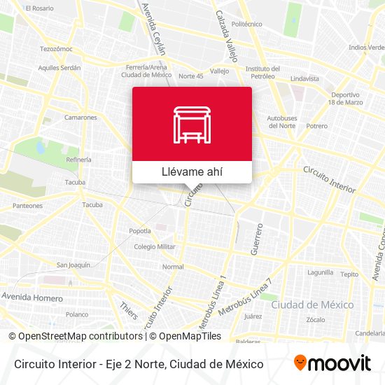 Mapa de Circuito Interior - Eje 2 Norte