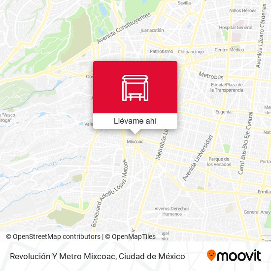 Mapa de Revolución Y Metro Mixcoac