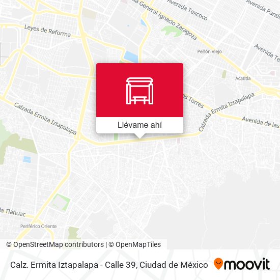 Mapa de Calz. Ermita Iztapalapa - Calle 39