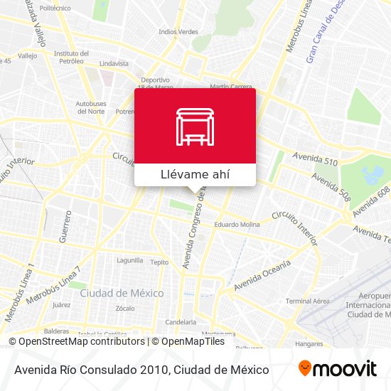 Mapa de Avenida Río Consulado 2010