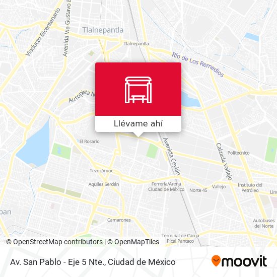 Mapa de Av. San Pablo - Eje 5 Nte.