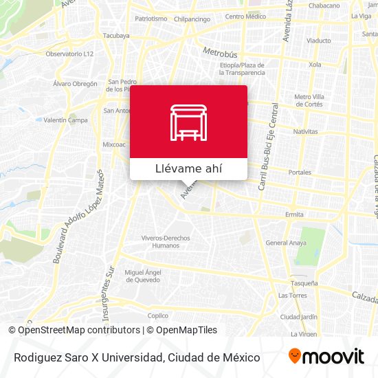 Mapa de Rodiguez Saro X Universidad