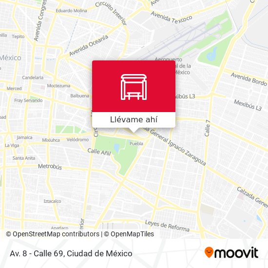 Mapa de Av. 8 - Calle 69