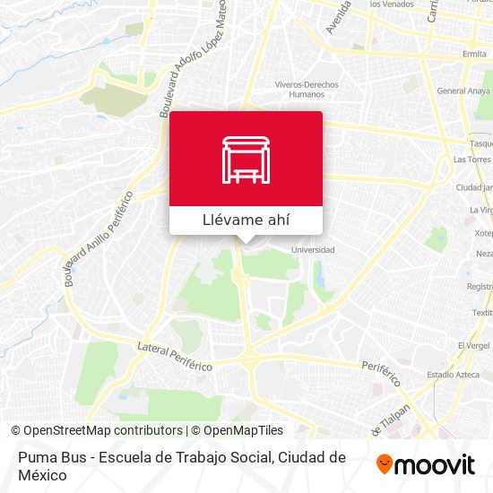 Mapa de Puma Bus - Escuela de Trabajo Social
