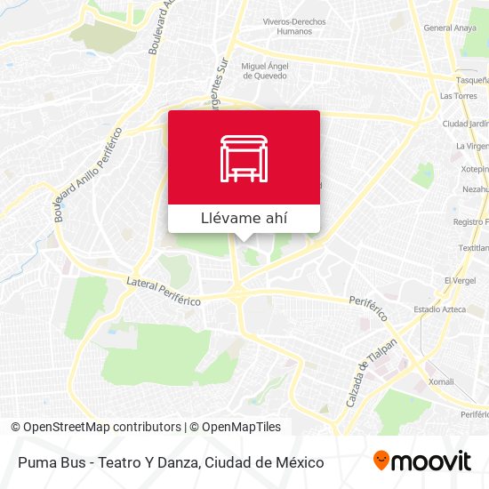 Mapa de Puma Bus - Teatro Y Danza