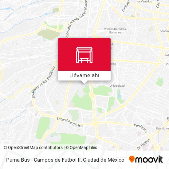 Mapa de Puma Bus - Campos de Futbol II