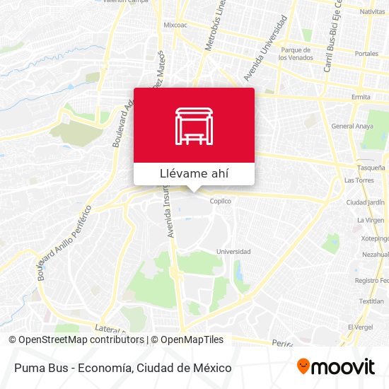 Mapa de Puma Bus - Economía