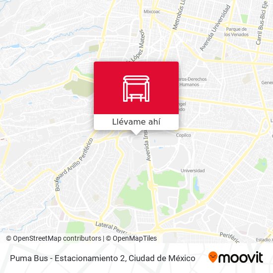 Mapa de Puma Bus - Estacionamiento 2