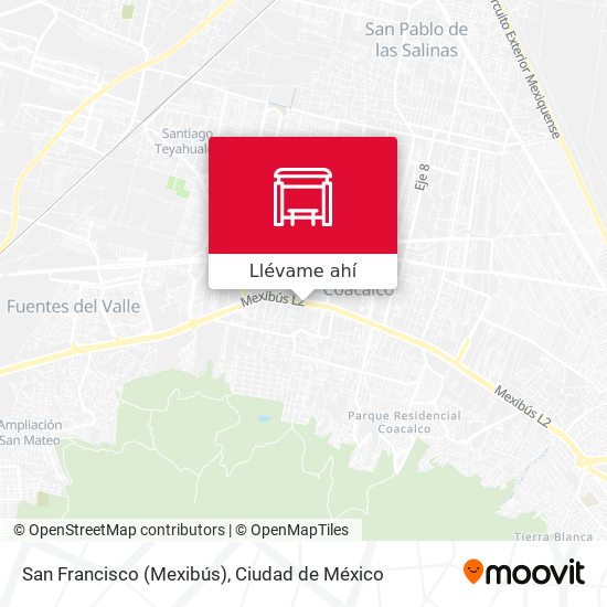 Mapa de San Francisco (Mexibús)